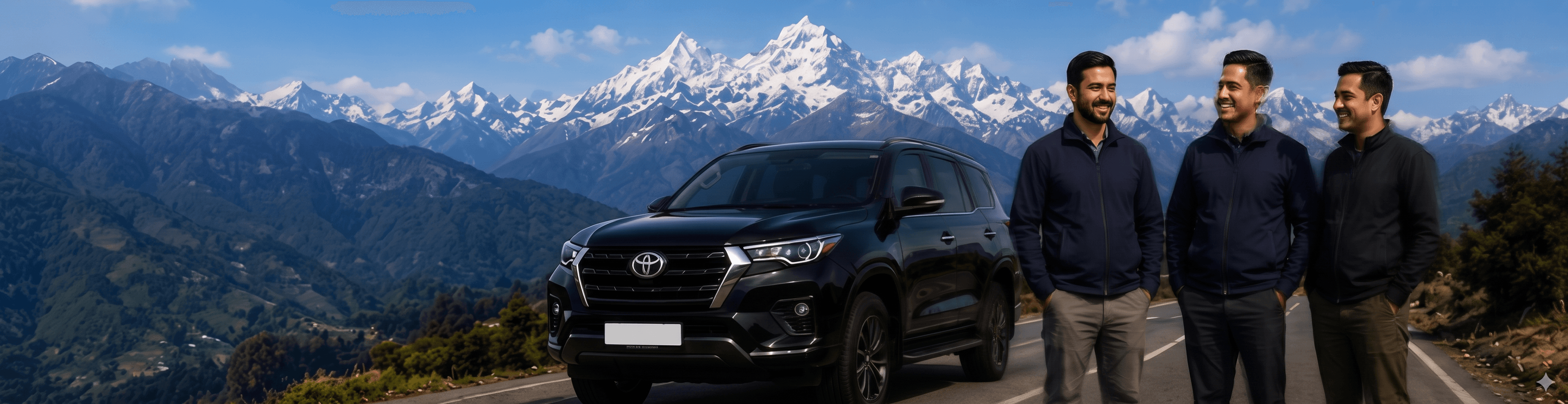 Himalayan Mountains and SUV